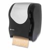 San Jamar Tear-N-Dry Touchless Roll Towel Dispenser, Black/Silver T1370BKSS